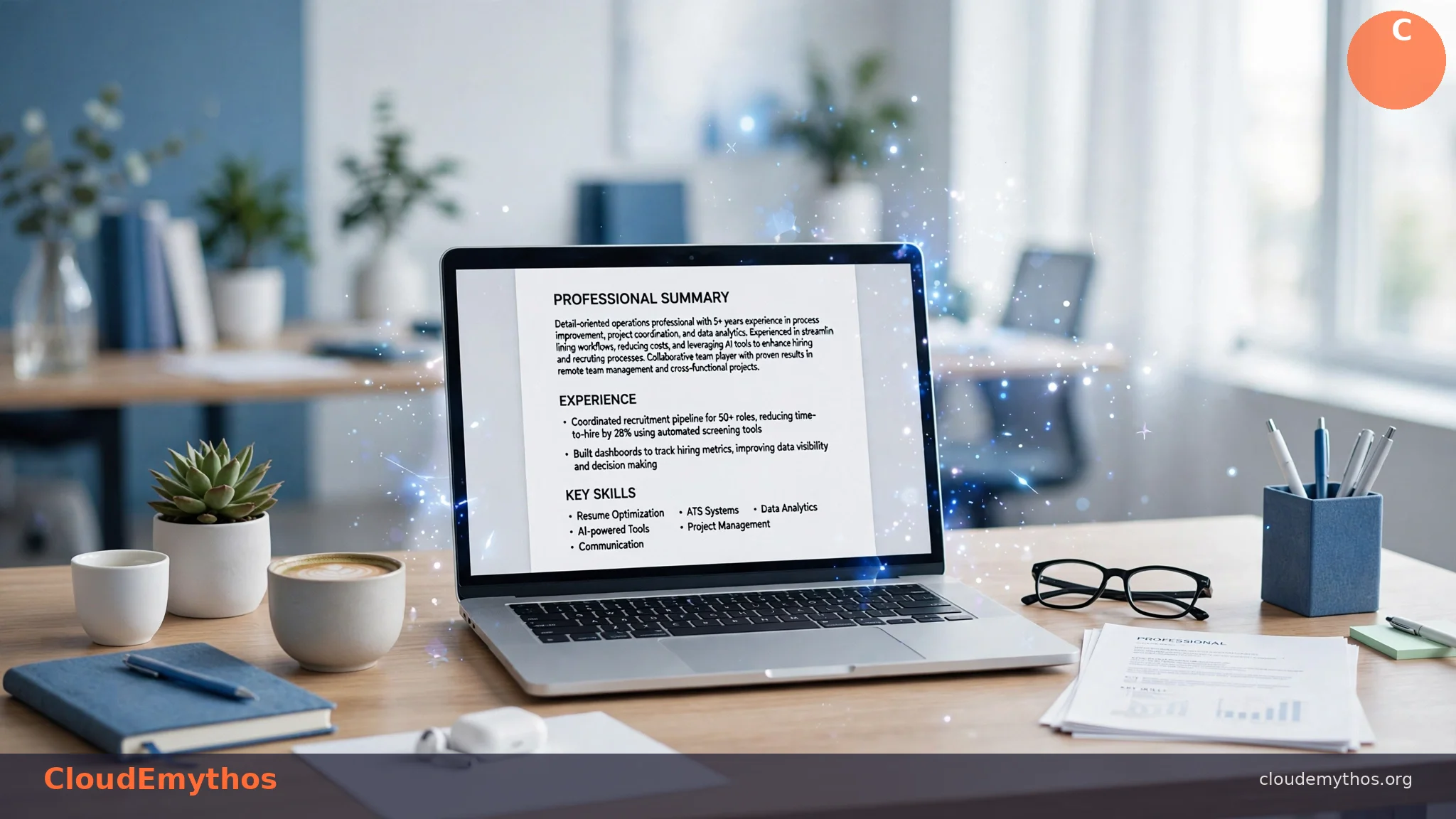 AI resume builder software optimizing a resume for ATS screening